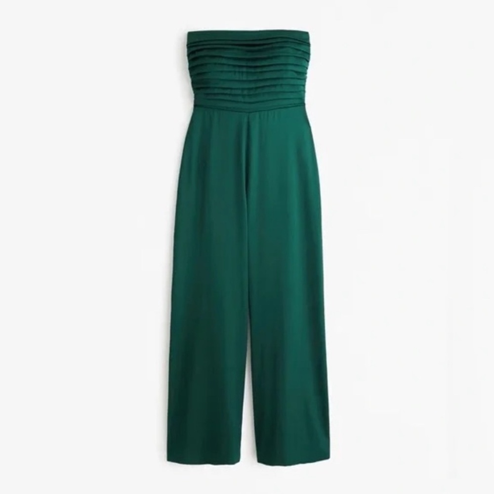 Abercrombie Green Strapless Jumpsuit